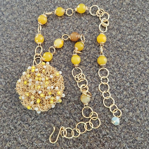 Set hard stone necklace and bracelet - Picture 1 of 4